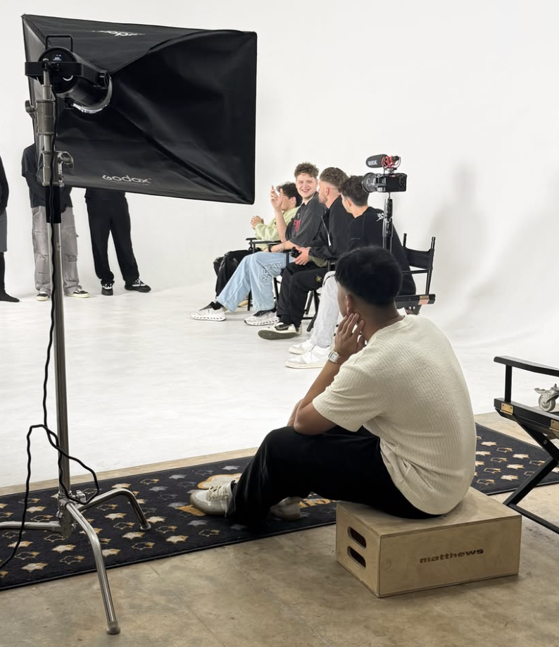 Josh Villarin directing a studio production